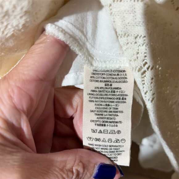 Free People Women's Ivory Daisy Waist Mini Dress Size 0 Sleeveless - Picture 3 of 5